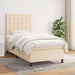 Pat box spring cu saltea, crem, 80x200 cm, textil - WALTI WALTI