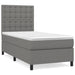 Pat box spring cu saltea, gri închis, 90x190 cm, textil - WALTI WALTI