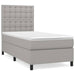Pat box spring cu saltea, gri deschis, 90x200 cm, textil - WALTI WALTI