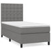 Pat box spring cu saltea, gri închis, 90x200 cm, textil - WALTI WALTI