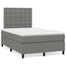Pat box spring cu saltea, gri închis, 120x200 cm, textil - WALTI WALTI