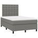 Pat box spring cu saltea, gri închis, 120x200 cm, textil - WALTI WALTI
