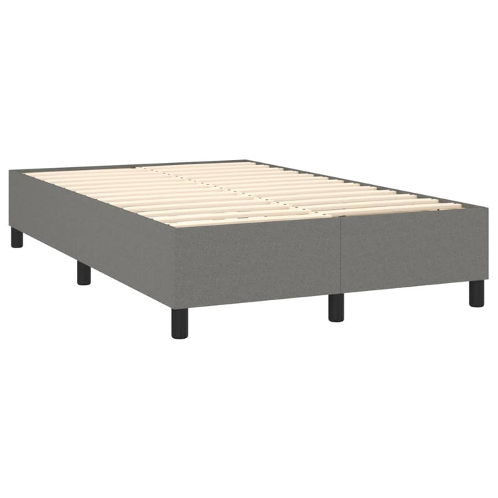 Pat box spring cu saltea, gri închis, 120x200 cm, textil - WALTI WALTI
