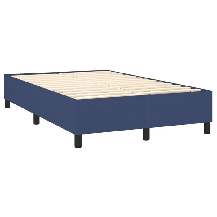 Pat box spring cu saltea, albastru, 120x200 cm, textil - WALTI WALTI