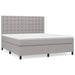 Pat continental cu saltea, gri deschis, 160x200 cm, textil - WALTI WALTI