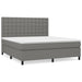 Pat box spring cu saltea, gri închis, 180x200 cm, textil - WALTI WALTI