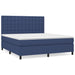 Pat box spring cu saltea, albastru, 180x200 cm, material textil - WALTI WALTI