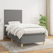 Pat box spring cu saltea, gri închis, 80x200 cm, textil - WALTI WALTI