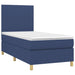 Pat box spring cu saltea, albastru, 80x200 cm, textil - WALTI WALTI