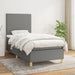 Pat box spring cu saltea, gri închis, 90x200 cm, textil - WALTI WALTI