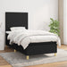 Pat box spring cu saltea, negru, 100x200 cm, textil - WALTI WALTI