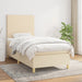 Pat box spring cu saltea, crem, 100x200 cm, textil - WALTI WALTI