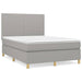 Pat box spring cu saltea, gri deschis, 140x190 cm, textil - WALTI WALTI