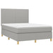 Pat box spring cu saltea, gri deschis, 140x190 cm, textil - WALTI WALTI