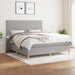 Pat continental cu saltea, gri deschis, 160x200 cm, textil - WALTI WALTI