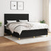 Pat box spring cu saltea, negru, 160x200 cm, textil - WALTI WALTI