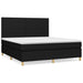 Pat box spring cu saltea, negru, 180x200 cm, catifea - WALTI WALTI