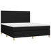 Pat box spring cu saltea, negru, 180x200 cm, catifea - WALTI WALTI