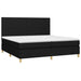 Pat box spring cu saltea, negru, 200x200 cm, textil - WALTI WALTI