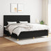 Pat box spring cu saltea, negru, 200x200 cm, textil - WALTI WALTI
