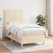 Pat box spring cu saltea, crem, 90x190 cm, textil - WALTI WALTI