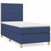 Pat box spring cu saltea, albastru, 90x190 cm, textil - WALTI WALTI