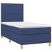 Pat box spring cu saltea, albastru, 90x190 cm, textil - WALTI WALTI