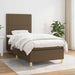 Pat box spring cu saltea, maro închis, 90x200 cm, textil - WALTI WALTI