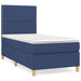 Pat box spring cu saltea, albastru, 90x200 cm, textil - WALTI WALTI