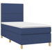 Pat box spring cu saltea, albastru, 90x200 cm, textil - WALTI WALTI