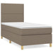 Pat box spring cu saltea, gri taupe, 100x200 cm, textil - WALTI WALTI