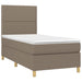 Pat box spring cu saltea, gri taupe, 100x200 cm, textil - WALTI WALTI