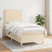 Pat box spring cu saltea, crem, 100x200 cm, textil - WALTI WALTI