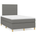 Pat box spring cu saltea, gri închis, 120x200 cm, textil - WALTI WALTI