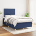 Pat box spring cu saltea, albastru, 120x200 cm, textil - WALTI WALTI