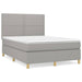 Pat box spring cu saltea, gri deschis, 140x190 cm, textil - WALTI WALTI
