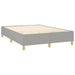 Pat box spring cu saltea, gri deschis, 140x190 cm, textil - WALTI WALTI