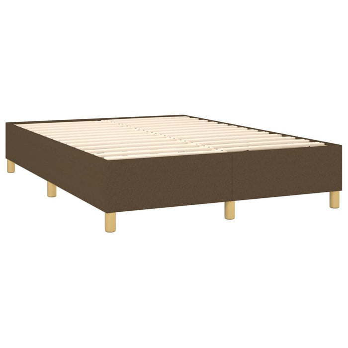 Pat box spring cu saltea, maro închis, 140x200 cm, textil - WALTI WALTI
