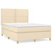 Pat continental cu saltea, crem, 140x200 cm, material textil - WALTI WALTI