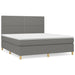 Pat box spring cu saltea, gri închis, 180x200 cm, textil - WALTI WALTI