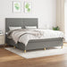 Pat box spring cu saltea, gri închis, 180x200 cm, textil - WALTI WALTI