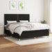 Pat box spring cu saltea, negru, 180x200 cm, catifea - WALTI WALTI