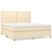 Pat continental cu saltea, crem, 180x200 cm, textil - WALTI WALTI