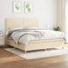 Pat continental cu saltea, crem, 180x200 cm, textil - WALTI WALTI