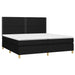 Pat box spring cu saltea, negru, 200x200 cm, textil - WALTI WALTI