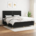 Pat box spring cu saltea, negru, 200x200 cm, textil - WALTI WALTI
