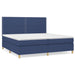 Pat box spring cu saltea, albastru, 200x200 cm, textil - WALTI WALTI