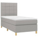 Pat continental cu saltea, gri deschis, 80x200 cm, textil - WALTI WALTI