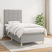 Pat continental cu saltea, gri deschis, 80x200 cm, textil - WALTI WALTI