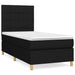 Pat box spring cu saltea, negru, 90x190 cm, textil - WALTI WALTI